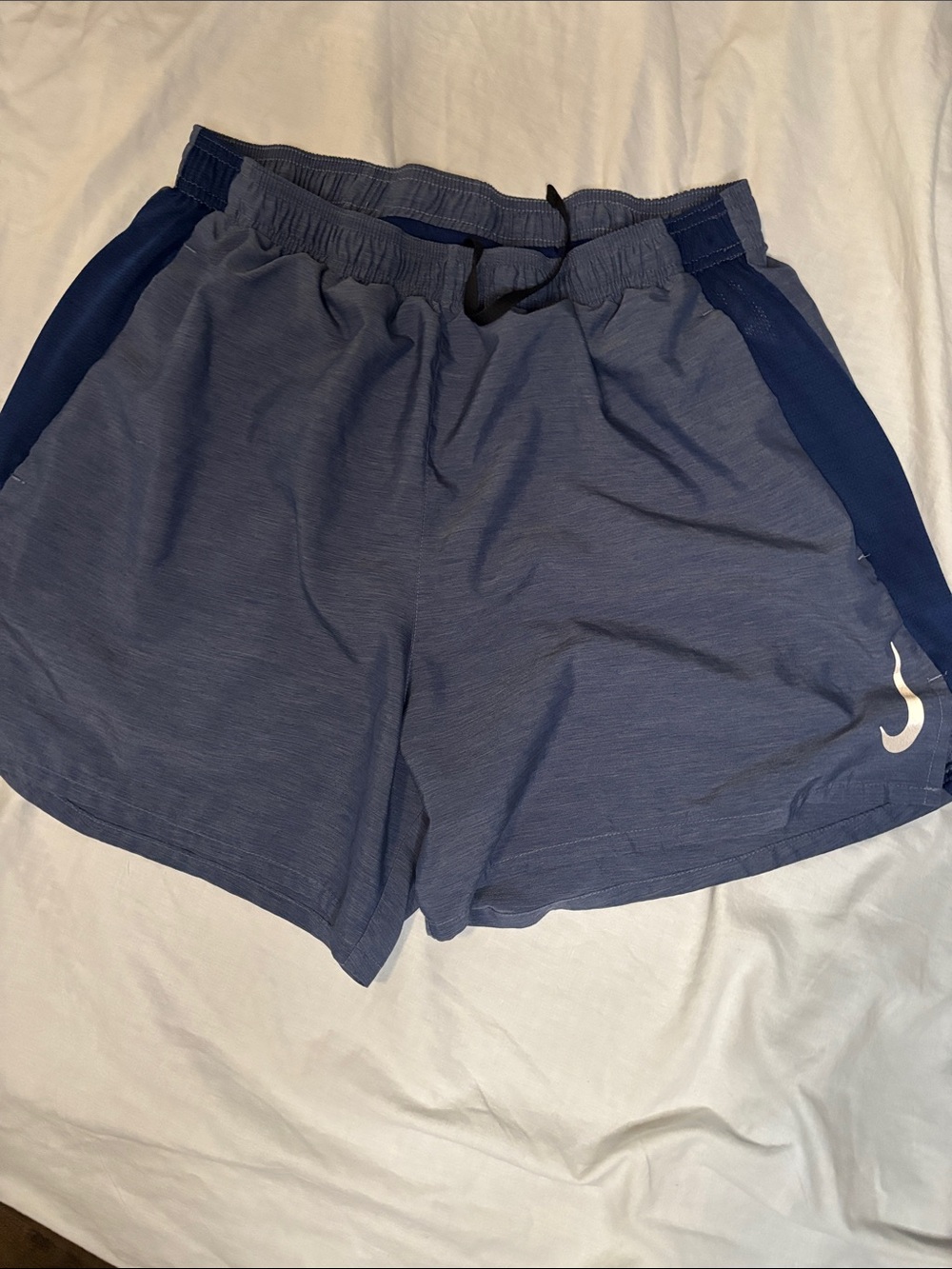 Nike Dri-FIT Men’s Running Shorts Blue Lined Drawstring Athletic